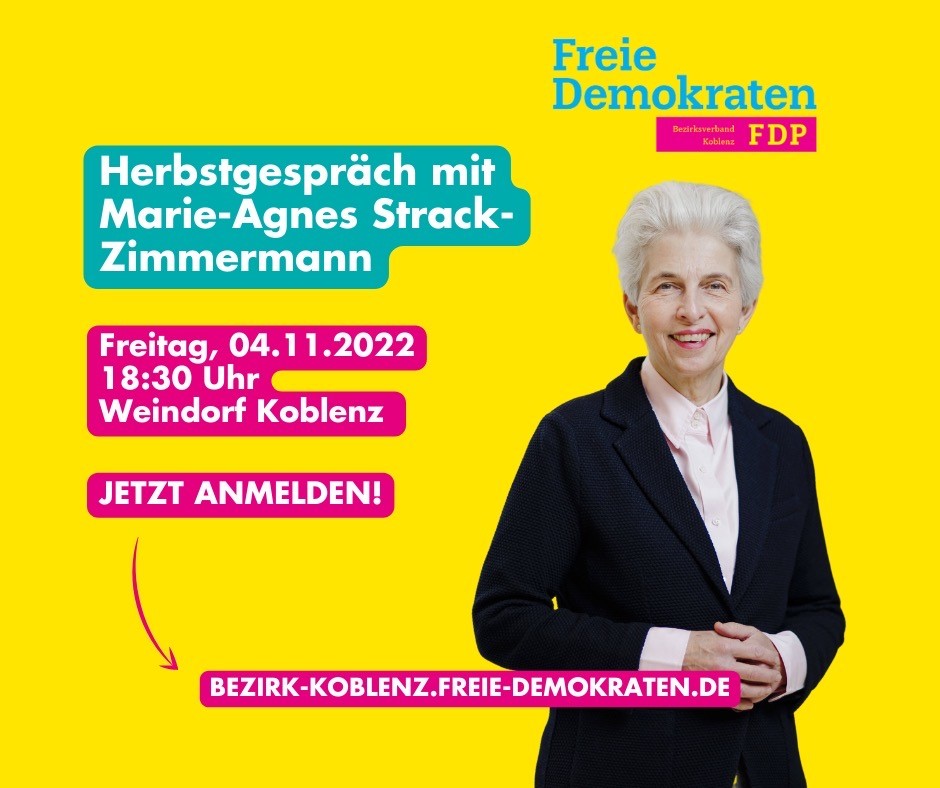 Marie-Agnes Strack-Zimmermann bei der FDP in Koblenz