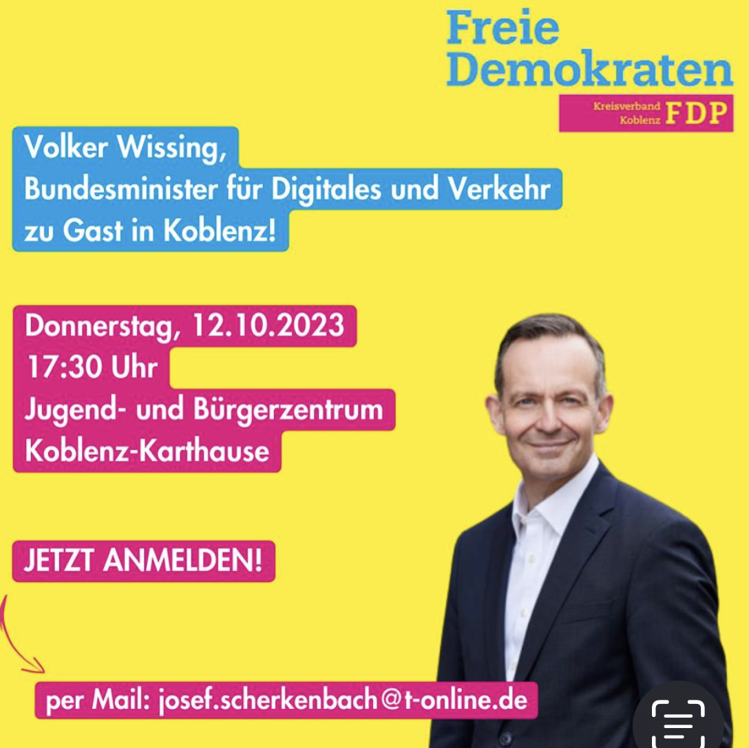 FDP Event Koblenz Bundesverkehrsminister Dr. Wissing