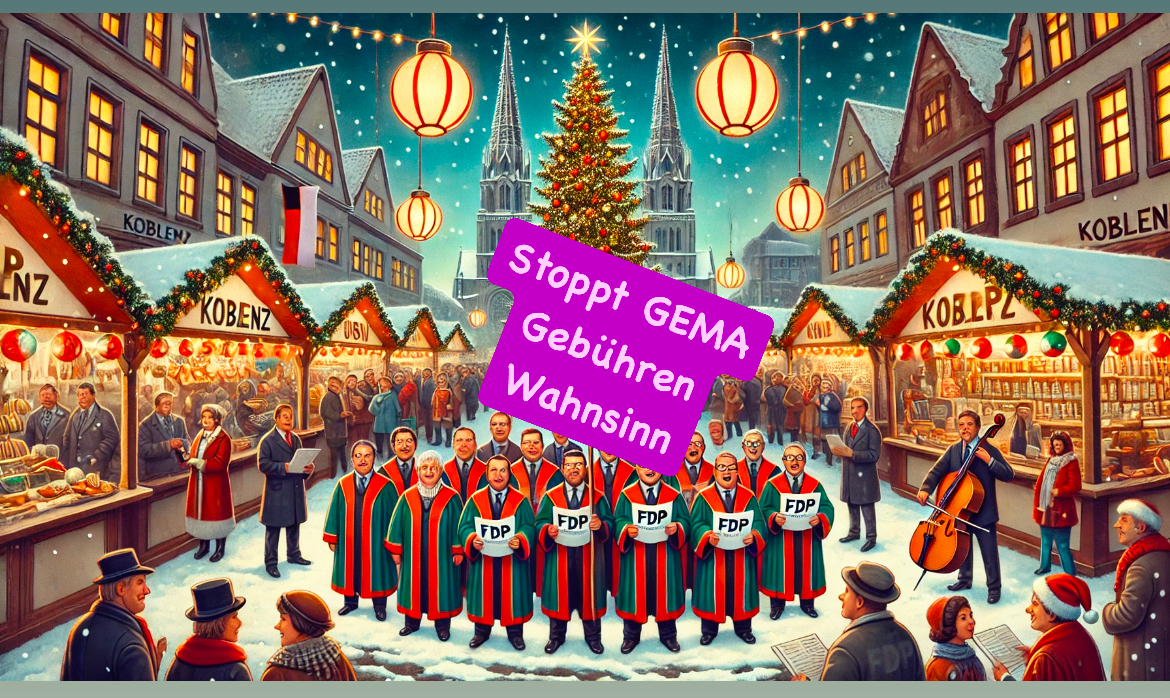 FDP Koblenz stille Chöre Protest gegen GEMA