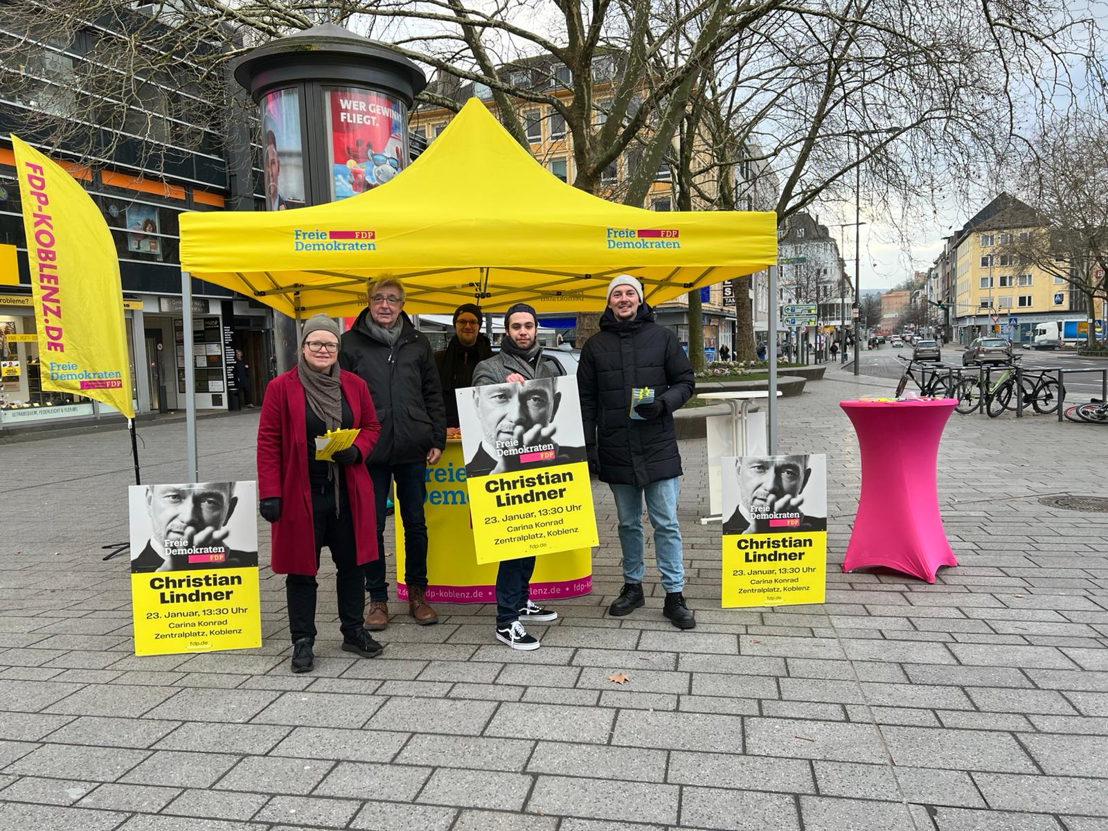 FDP Wahlkampf Koblenz Bundestagswahl 2025